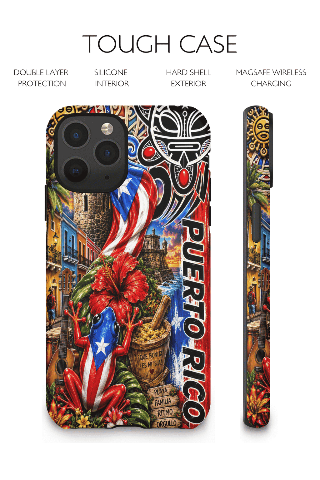 Puerto Rico Phone Case | Boricua Coquí Flag Tropical Protective Case