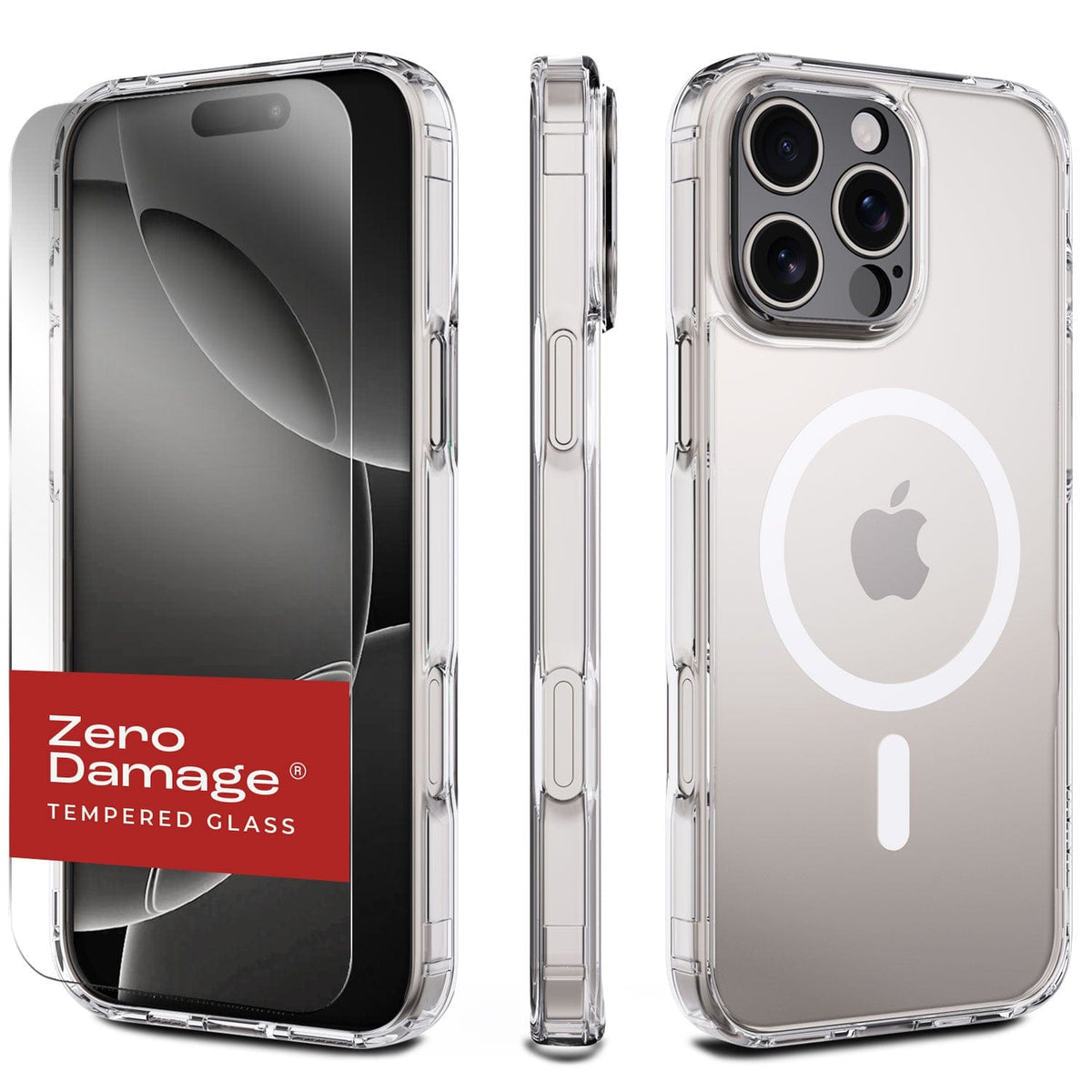 iPhone 16 Pro Clear Case & Screen Protector Kit - Rugged Protection, MagSafe | Classic Series