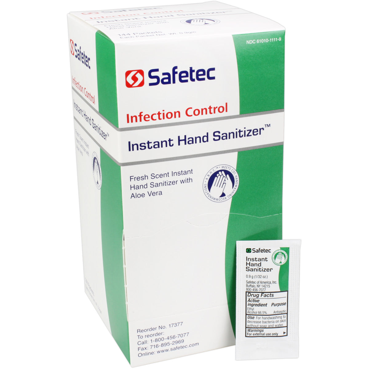 Hand Sanitizer Fresh, .9gm. Pouch, 144 per box
