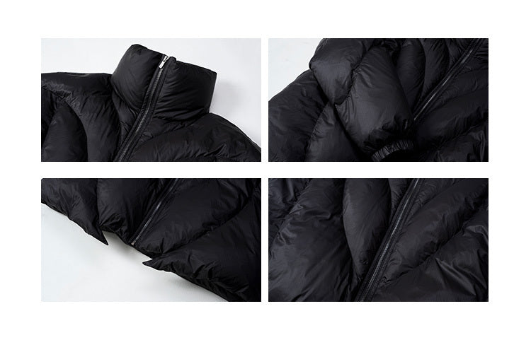 Black Stand-up Collar Profile Winter Thick Coat Tide