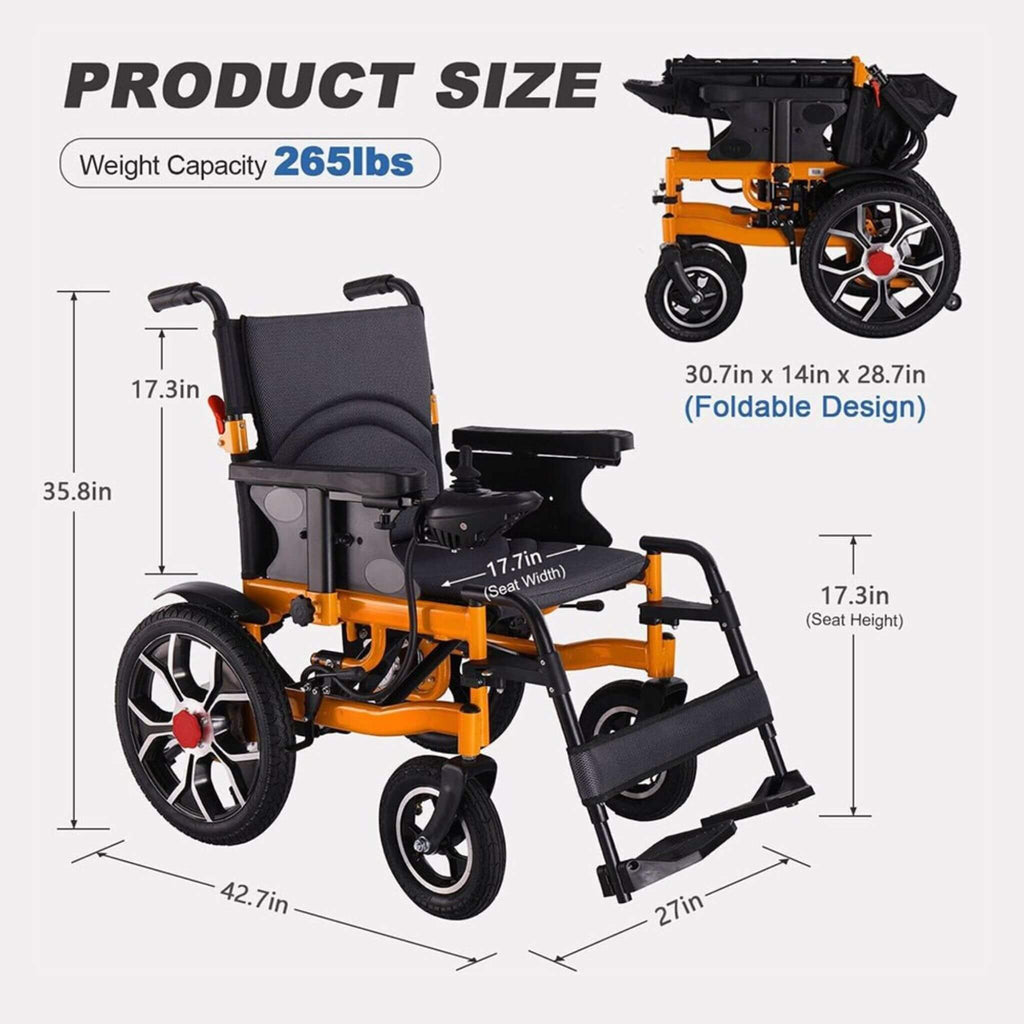 18-Inch Heavy-Duty 500W Electric Mobility Power Wheelchair