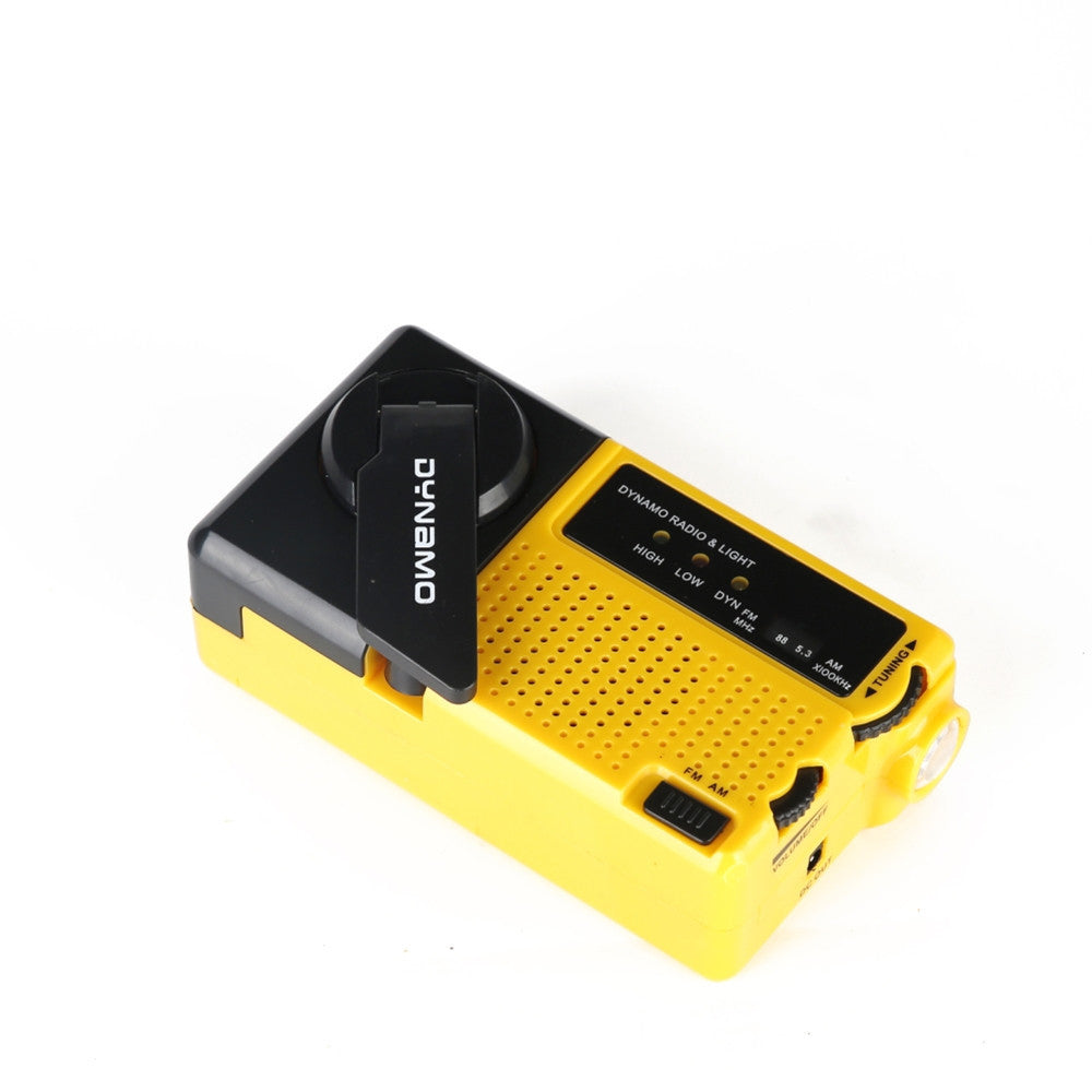 Outdoor Emergency LED Light Mini Hand-Crank Rechargeable AMFM Radio