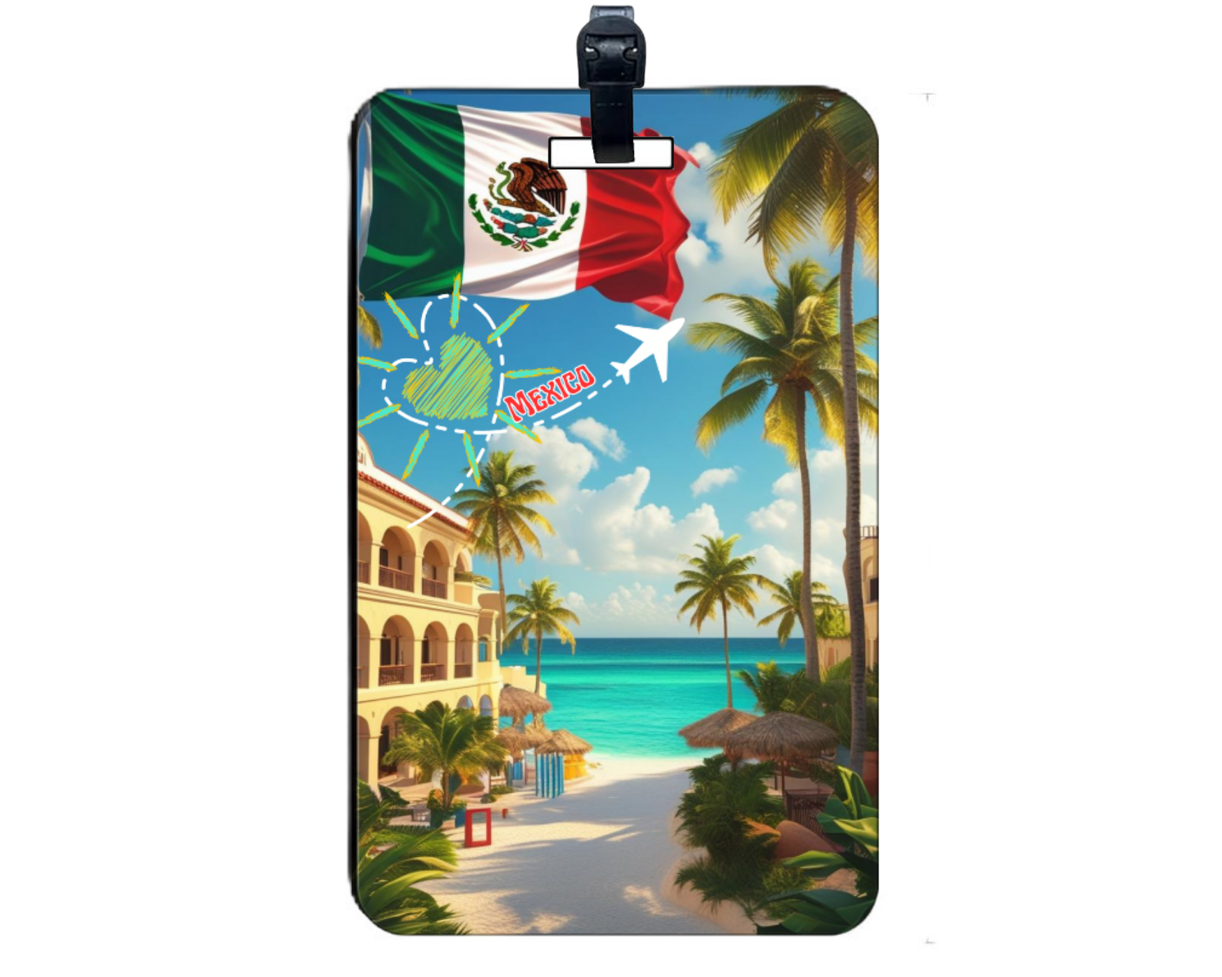 Viva México! Tropical Beach Getaway Smart Luggage Tag