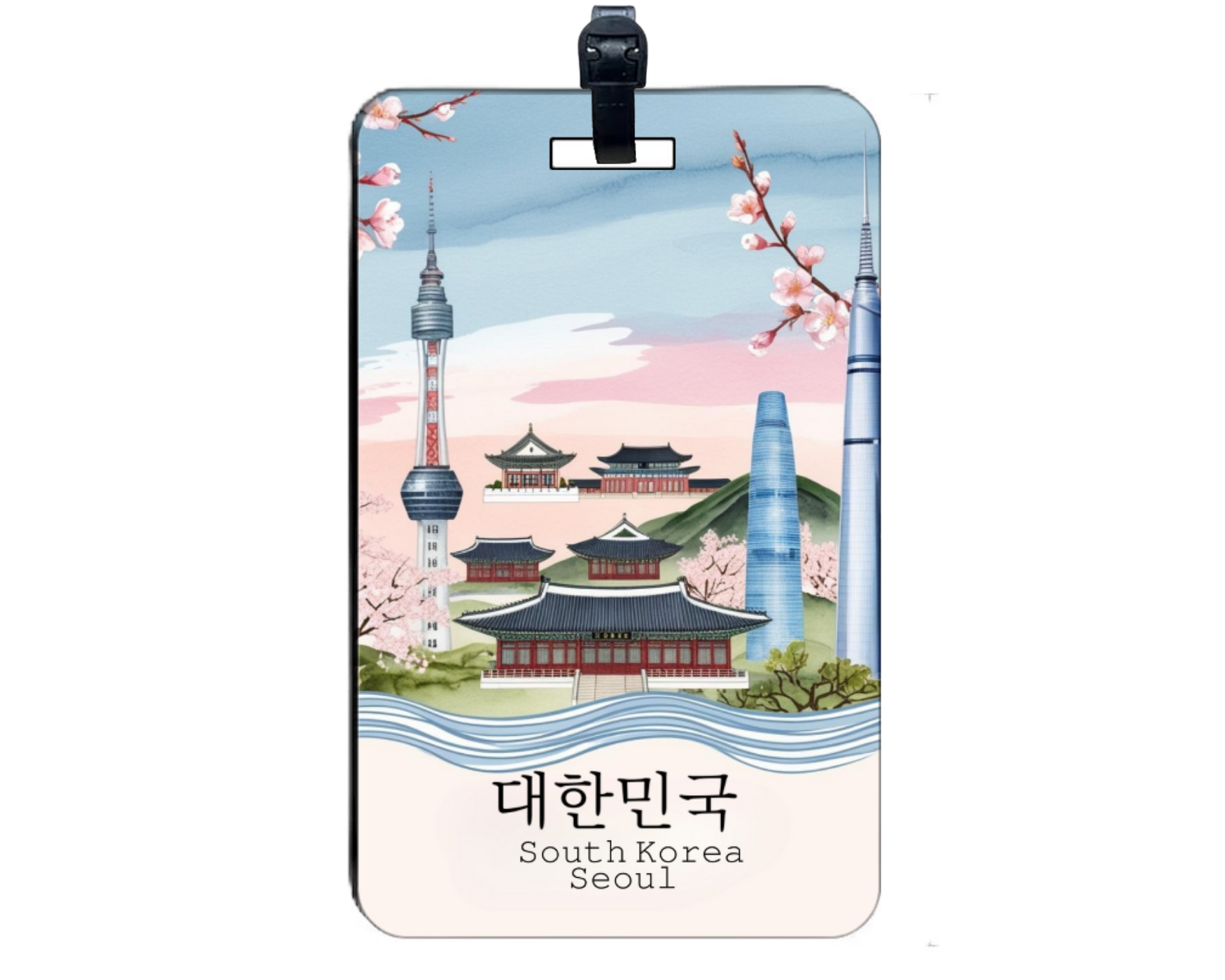 South Korean Landmarks Smart Luggage Tag