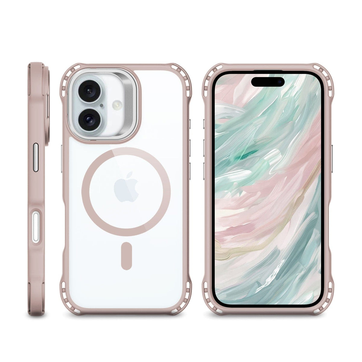 iPhone 16 Plus Clear Kickstand Case - Anti-Slip, Rugged, MagSafe | Venture Series