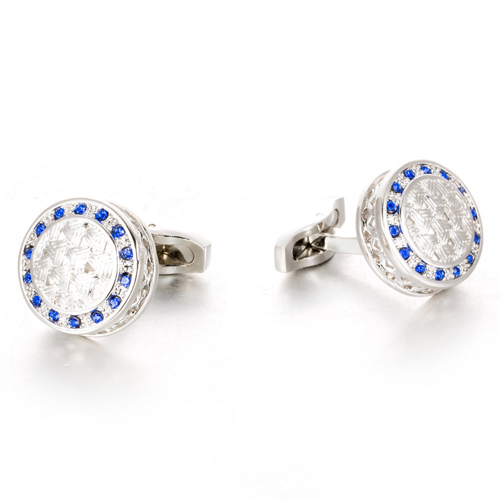 Round Men's Business Dress Cufflinks