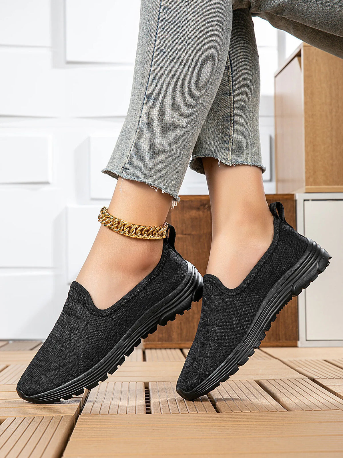 Breathable Mesh Slip-On Sneakers