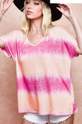 BiBi Tiedye Printed Hacci Knit Top