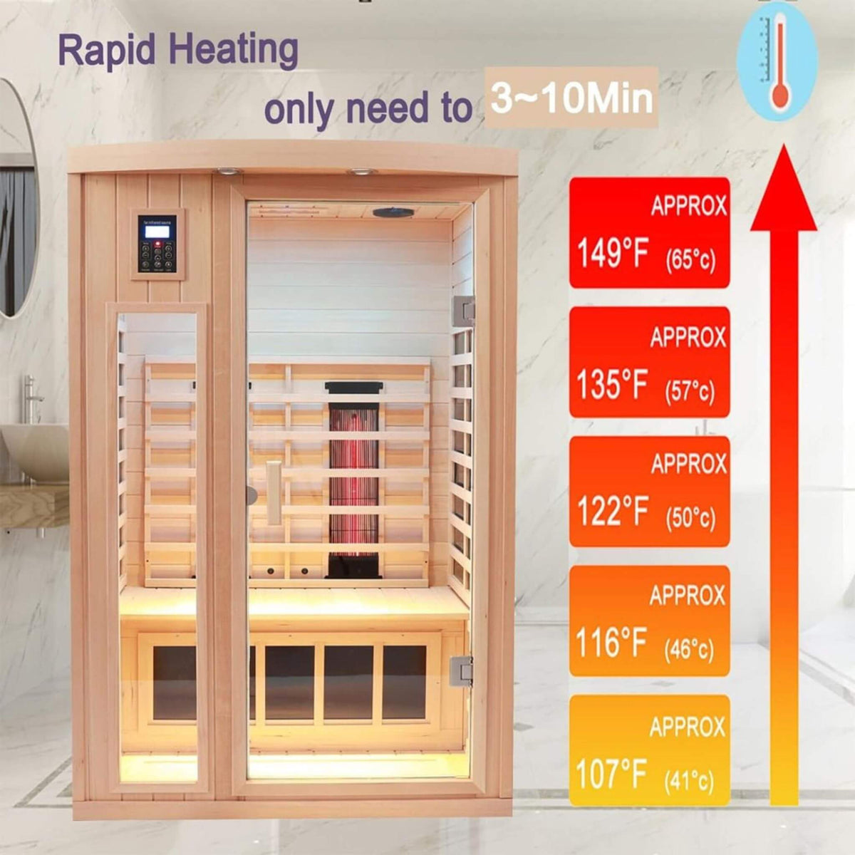 [SAK25714] Orien Premium 2-Person Sauna