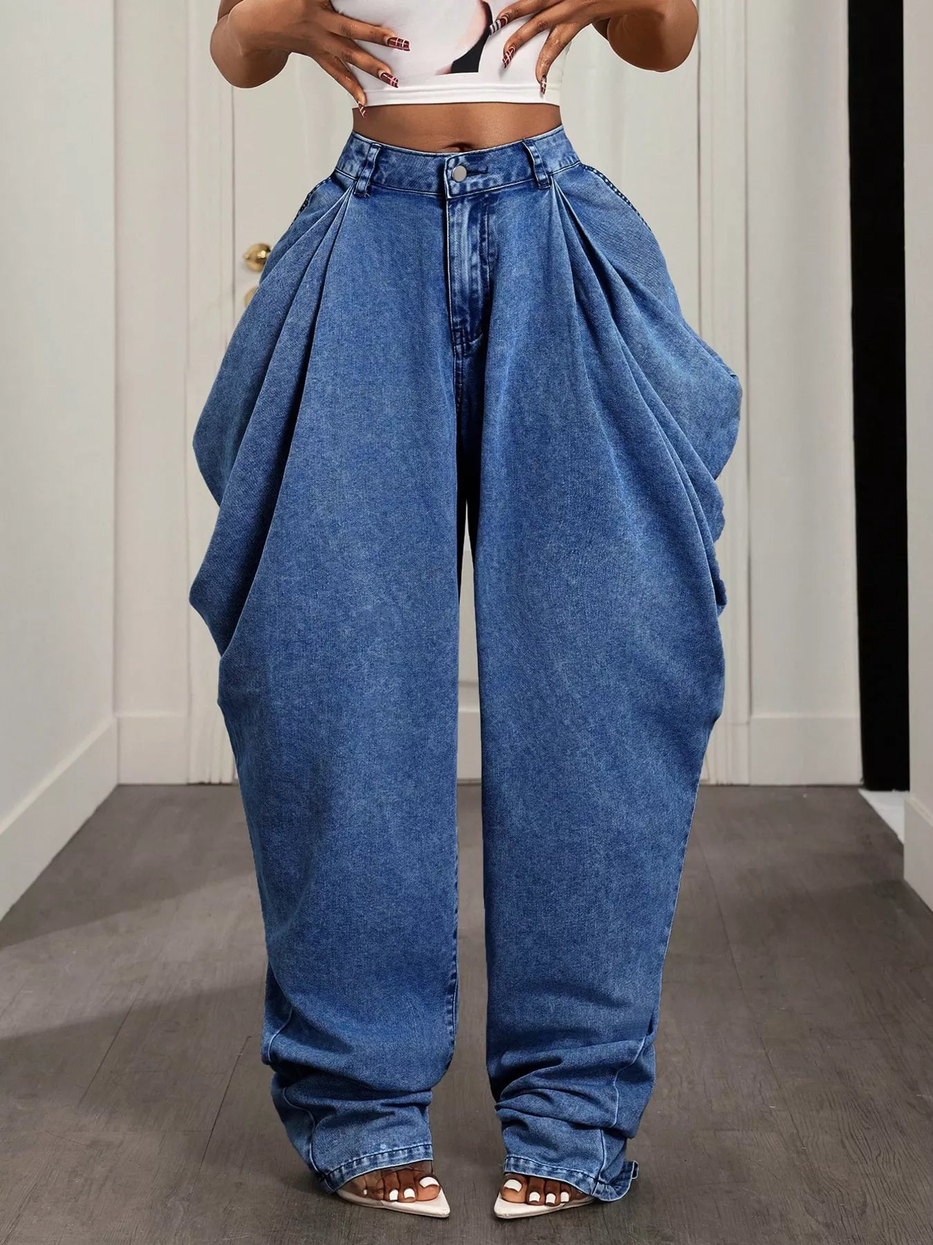 Baggy Ruched Jeans