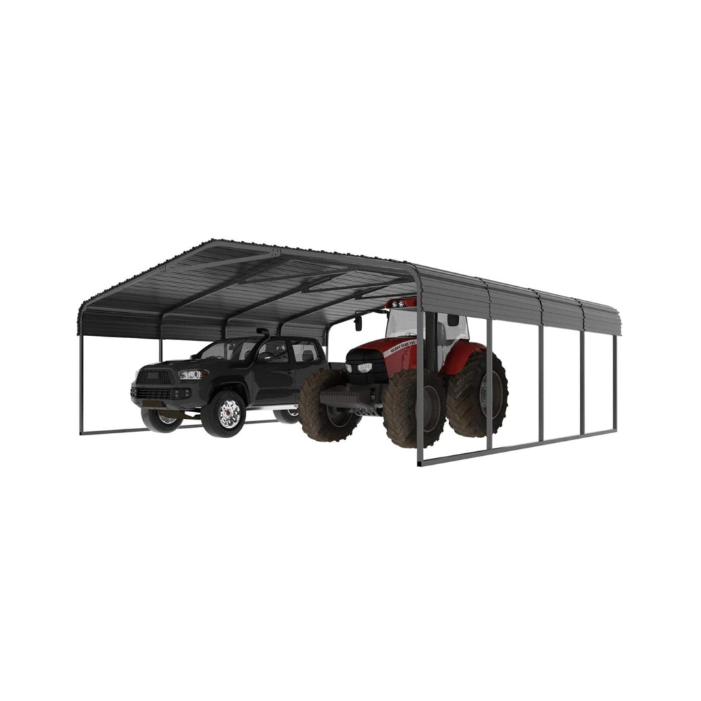 [20X20Ft] Extra-Large Premium Heavy-Duty Outdoor Metal Carport Sh