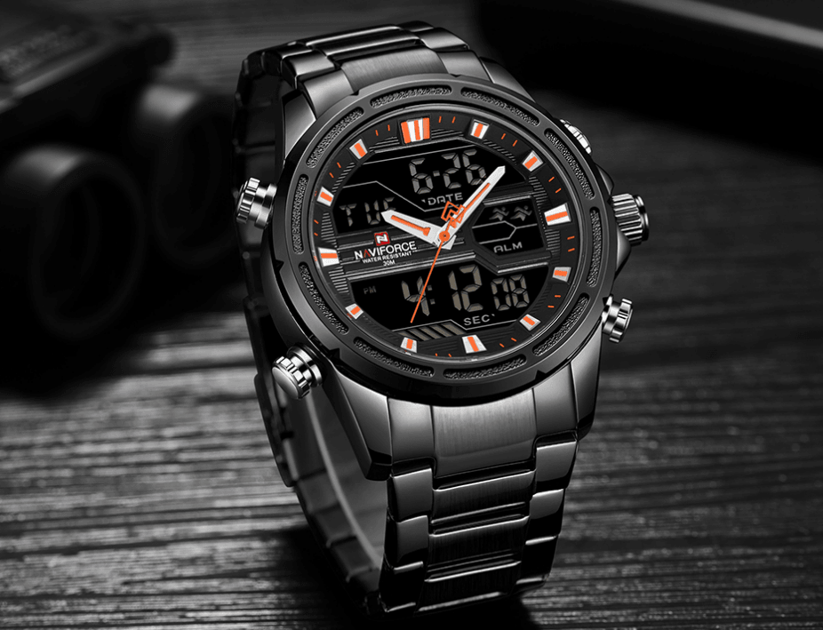 Mens Wrist Watch, Waterproof Analog Digital Watches Multifunction