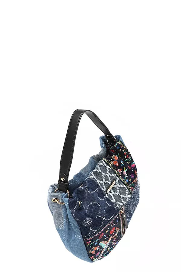 Nicole Lee USA Bosque De Amor Denim Hobo Bag