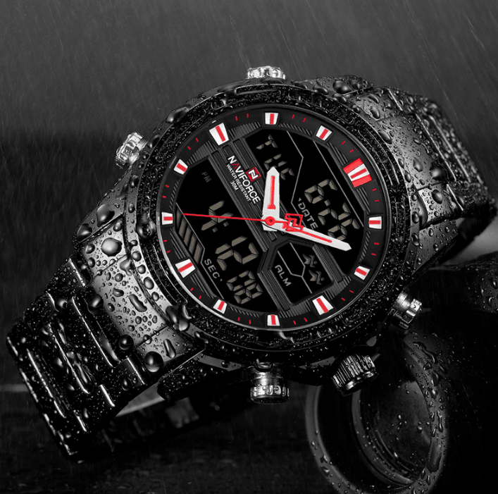 Mens Wrist Watch, Waterproof Analog Digital Watches Multifunction