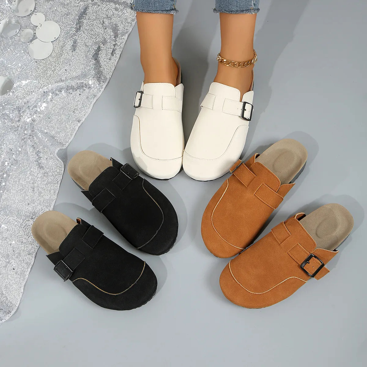 Round Toe Flat Slip-Ons