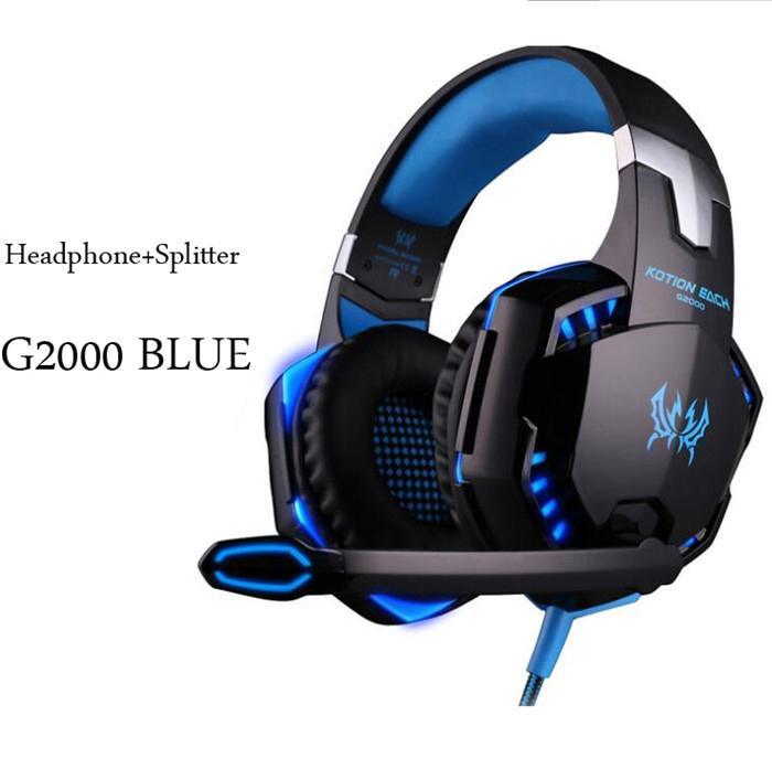 STEVVEX G2000 G9000 Gaming Headsets Big Headphones with Light Mic