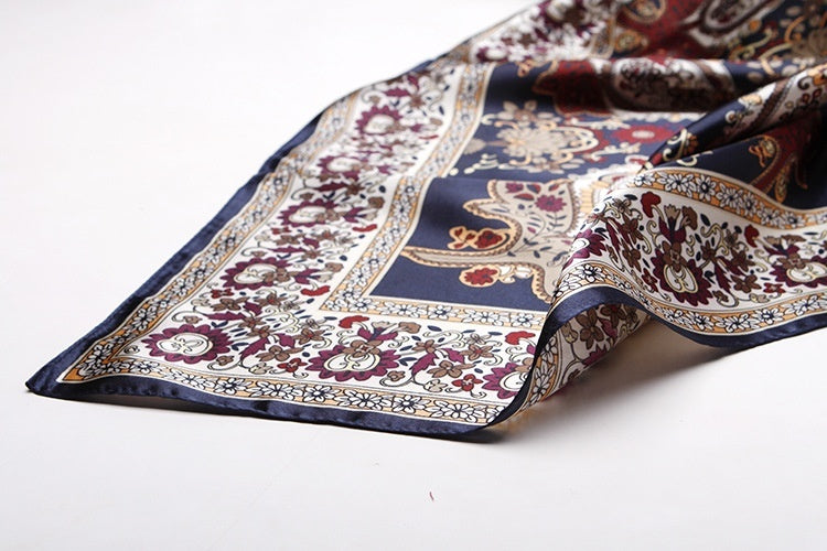 Artificial Silk Small Square Towel Chinese Style