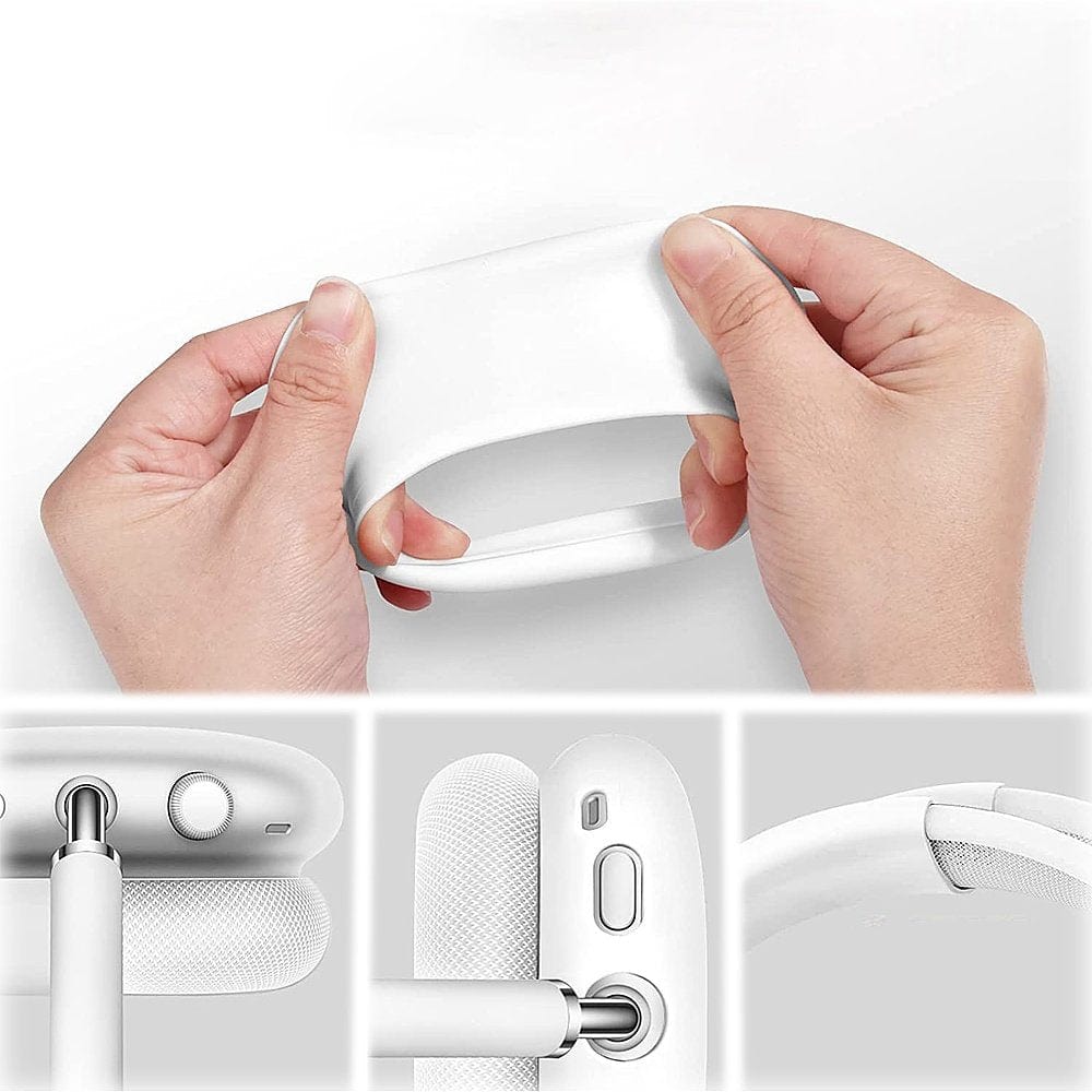 White Silicone Combo Kit Case - Apple AirPods Max Headphones