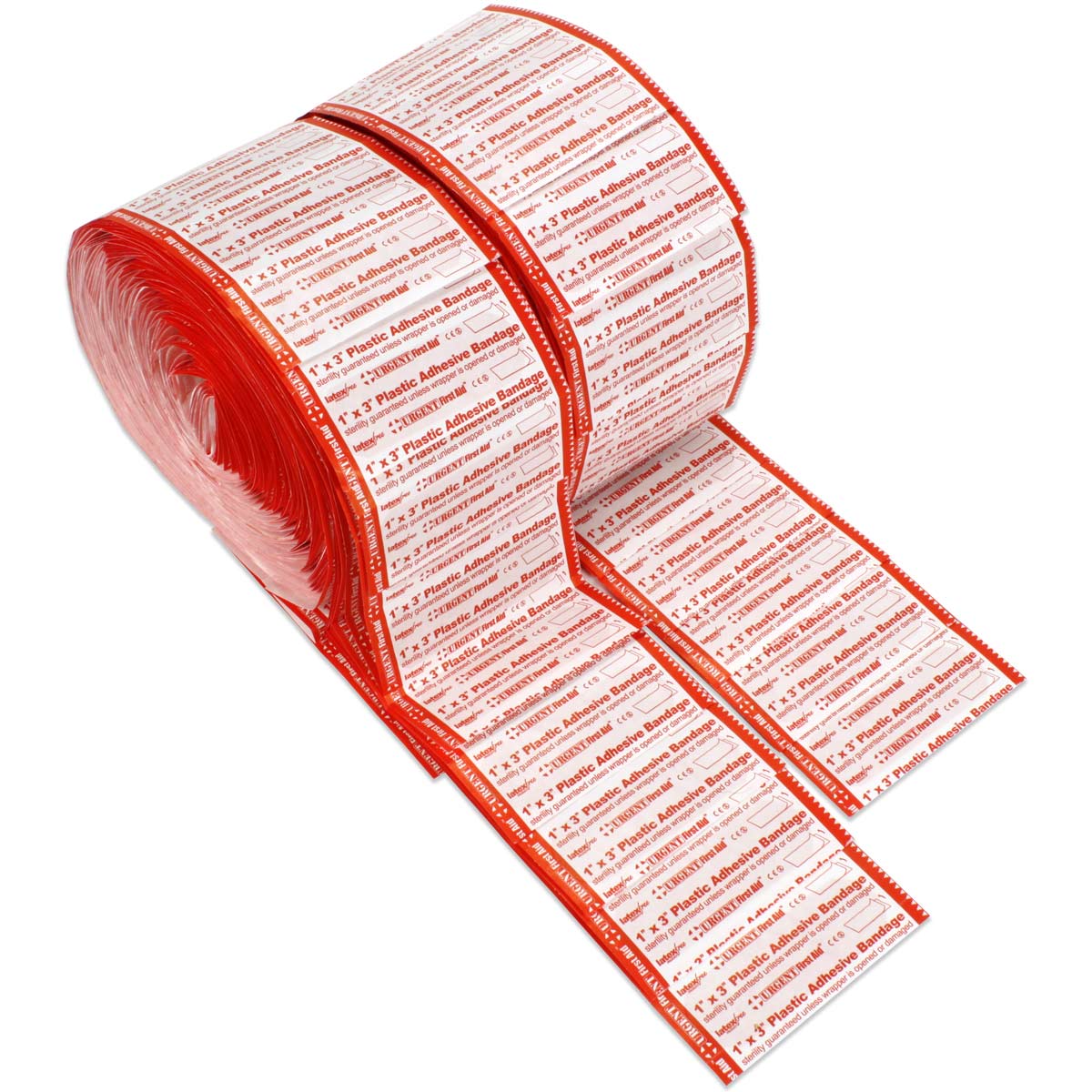 1,000 Adhesive Bandage, 1" x 3" Plastic Strips