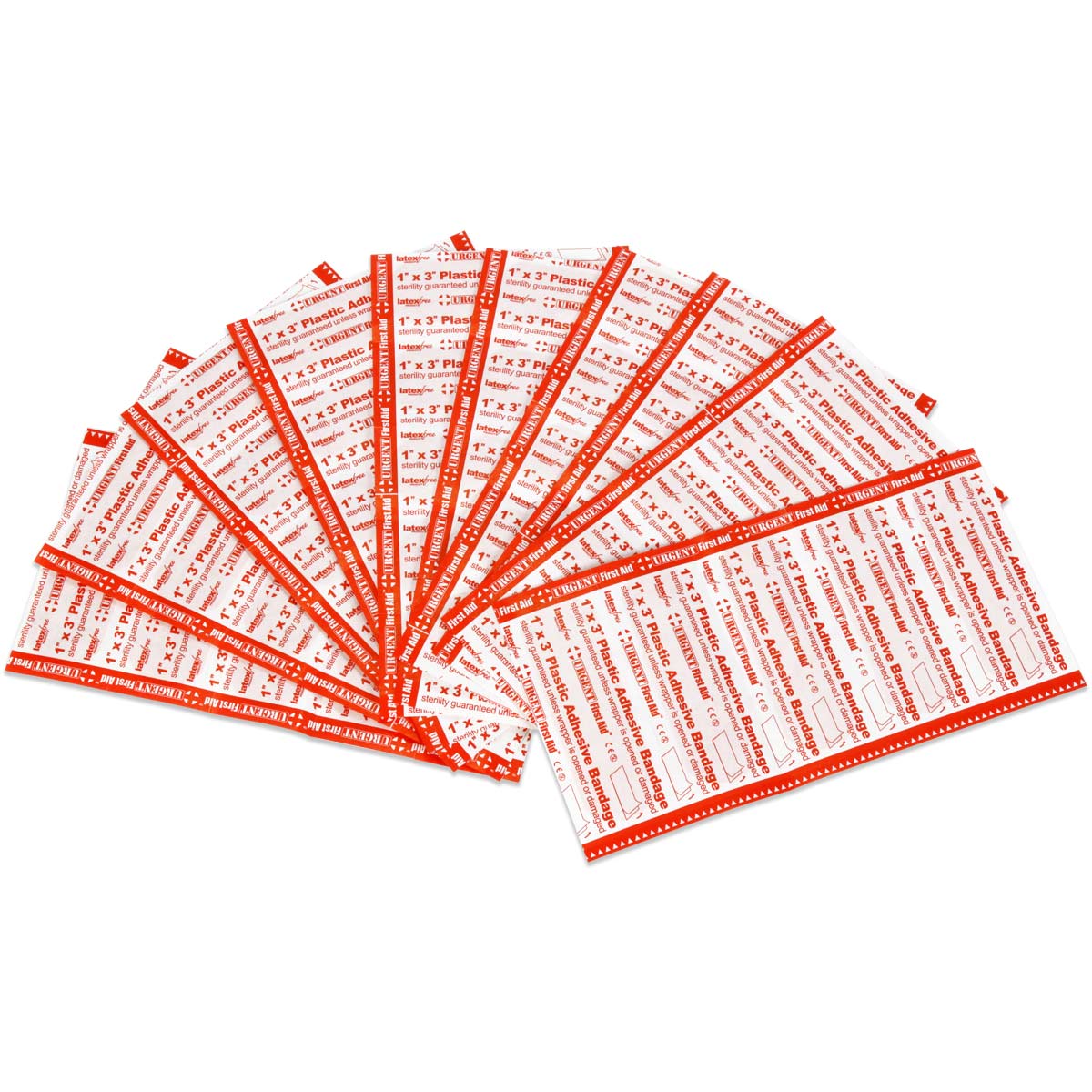 1,000 Adhesive Bandage, 1" x 3" Plastic Strips