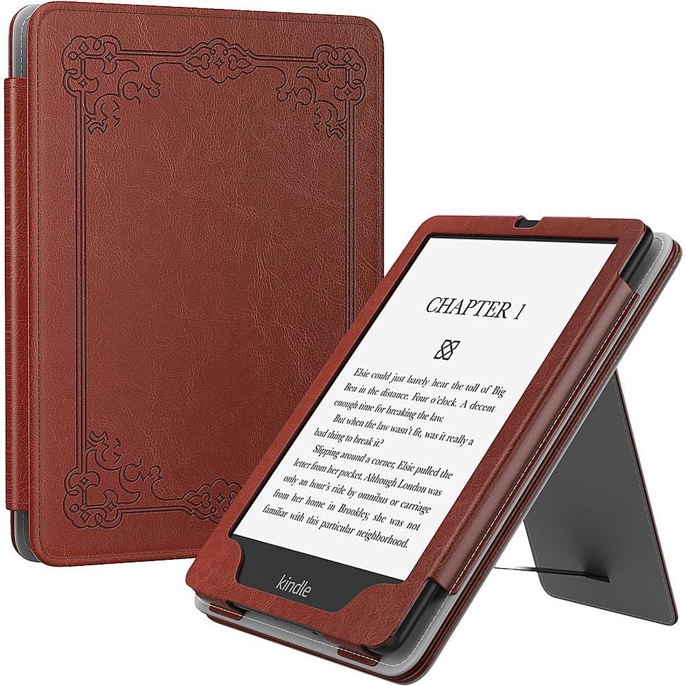 Indy Series Ornate Border Vegan Leather Folio Case Amazon Kindle