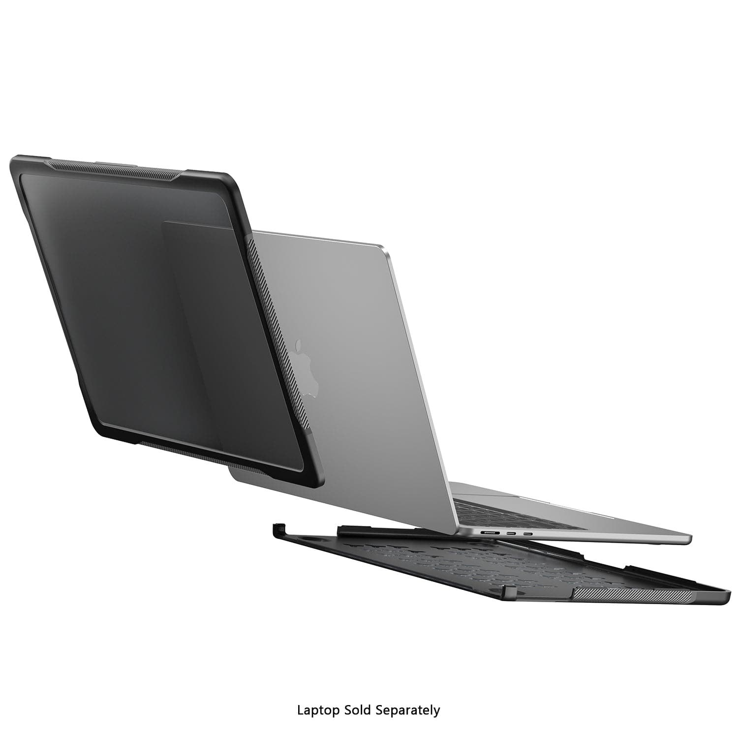 MacBook Air 13.6-inch (M3-M5) Clear/Black Case – Shock-Absorbing Corners | Raider Series