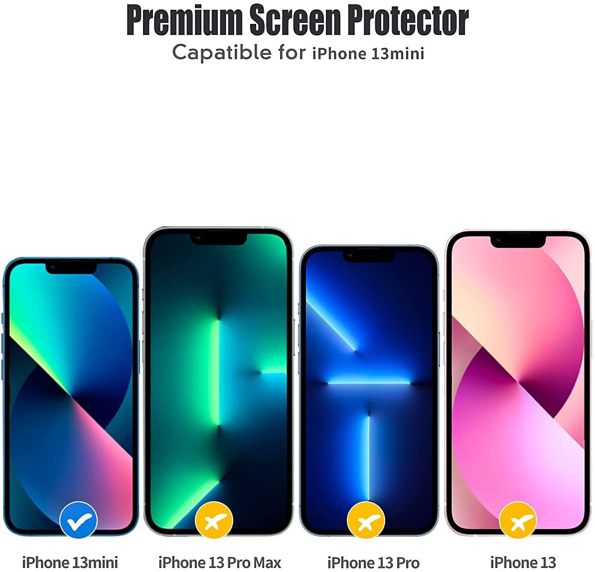 Clear Tempered Glass Screen Protector (2-Pack) Iphone 13 Mini