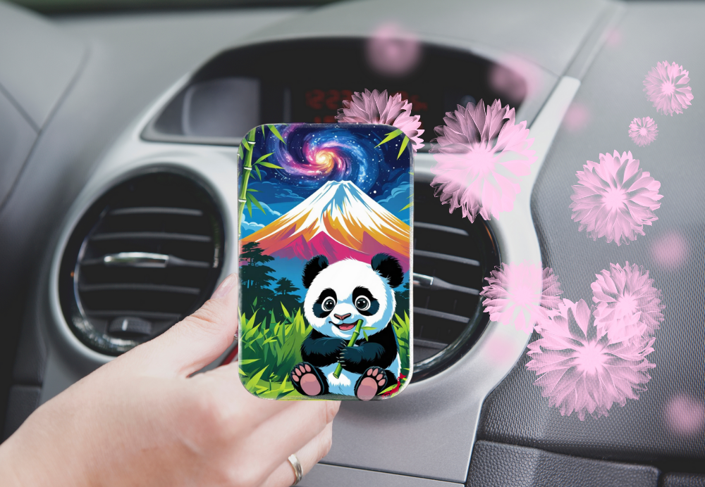 Mount Fuji Panda Car Vent Magnet Holder