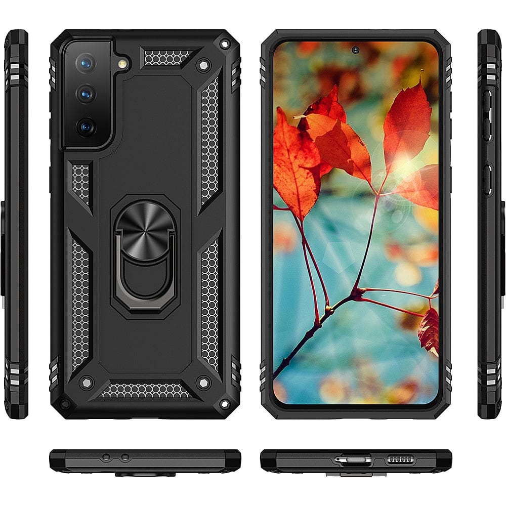 Black Military Kickstand Series Case Samsung Galaxy S21 FE 5G