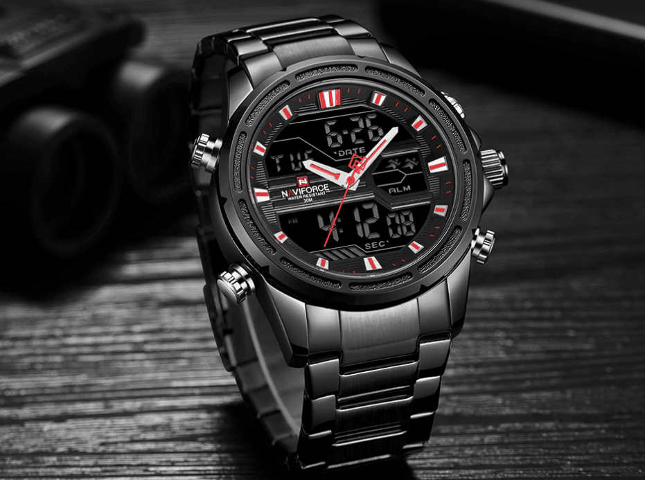 Mens Wrist Watch, Waterproof Analog Digital Watches Multifunction