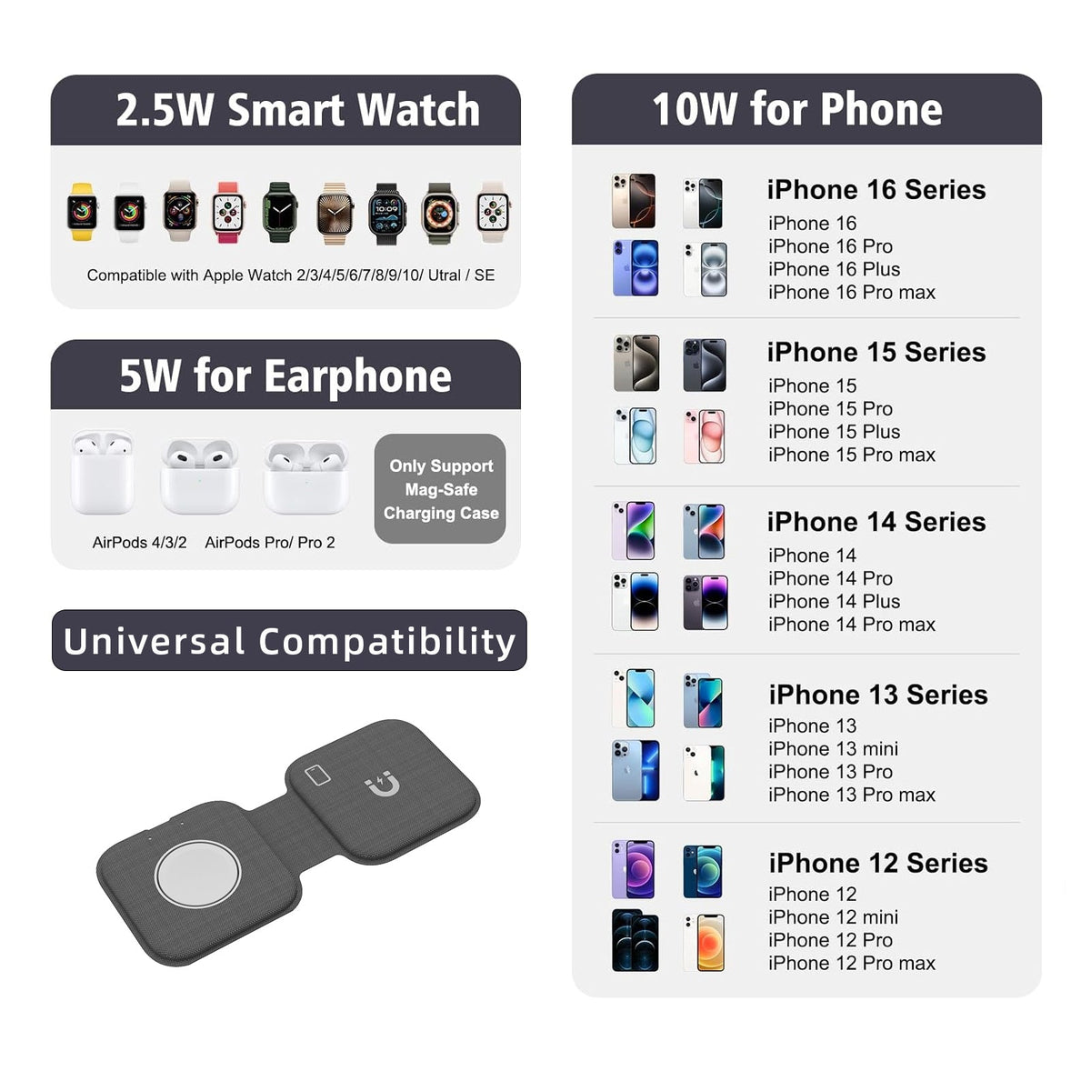 2 in 1 Multi-functional Wireless Charger