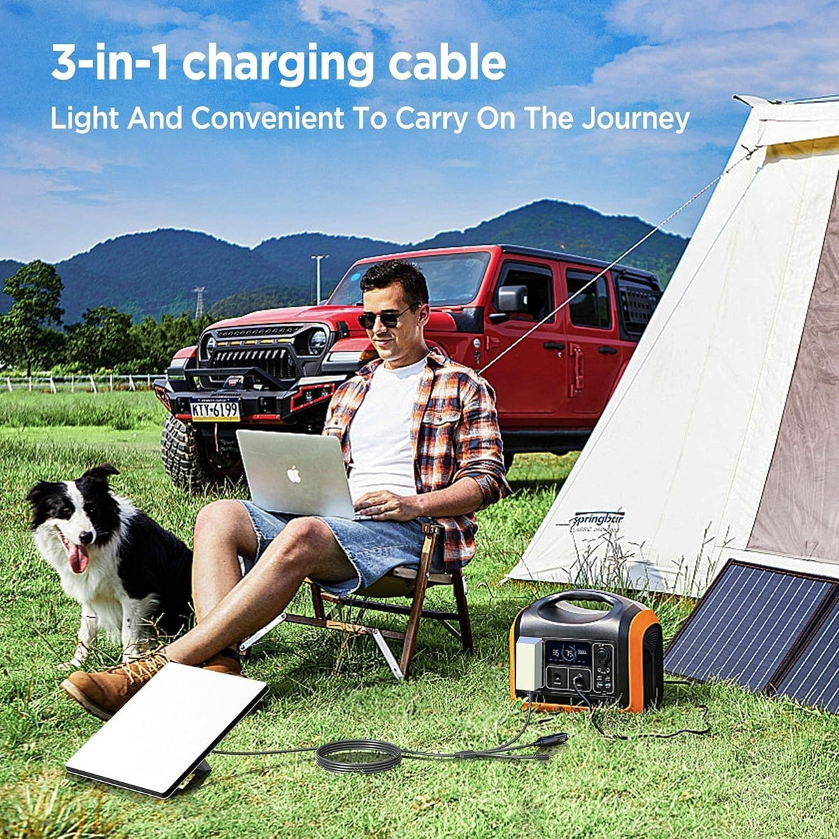 3-in-1 Power Cable Starlink Mini Car Usb-c DC Input 2M-5M