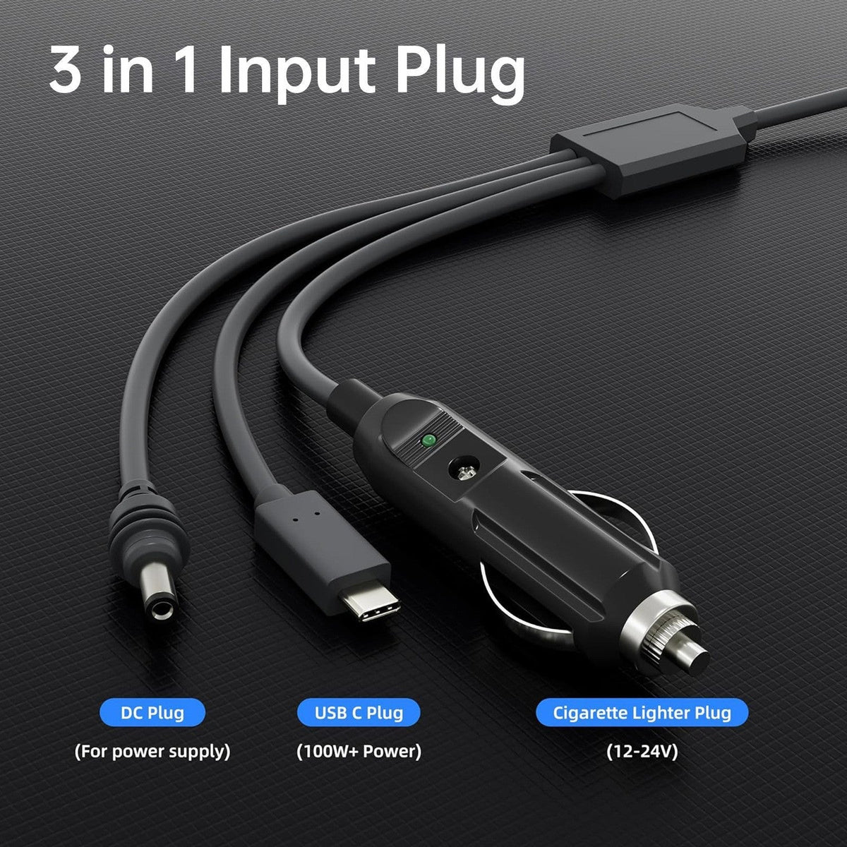 3-in-1 Power Cable Starlink Mini Car Usb-c DC Input 2M-5M