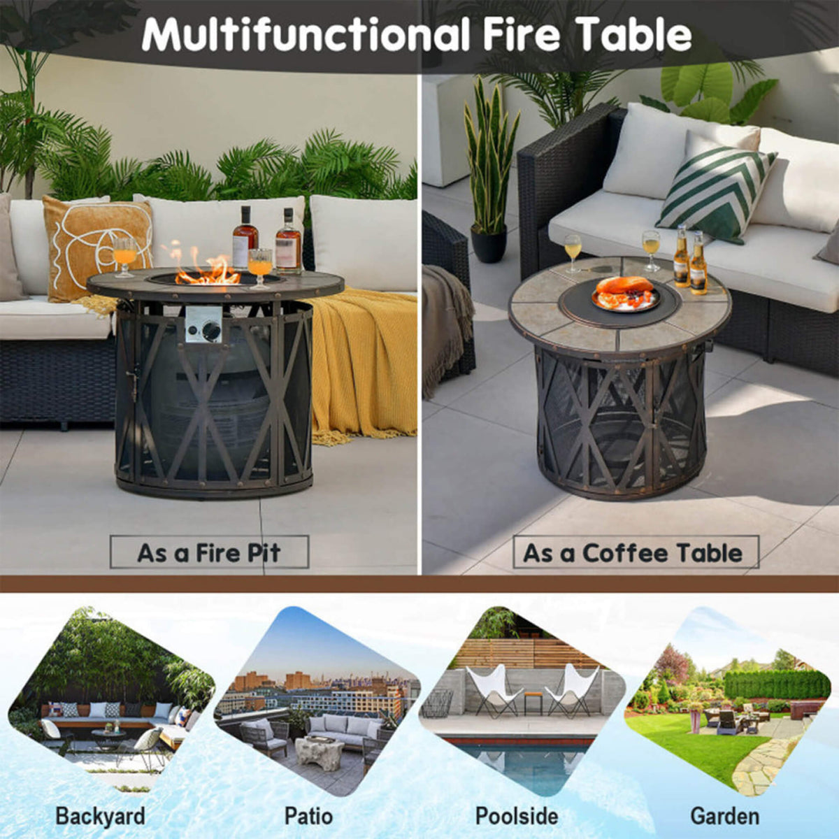 [SAK17432] 30" 30K BTU Fire Pit Table