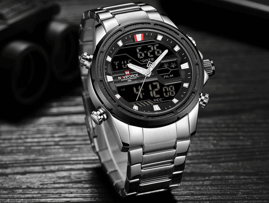Mens Wrist Watch, Waterproof Analog Digital Watches Multifunction