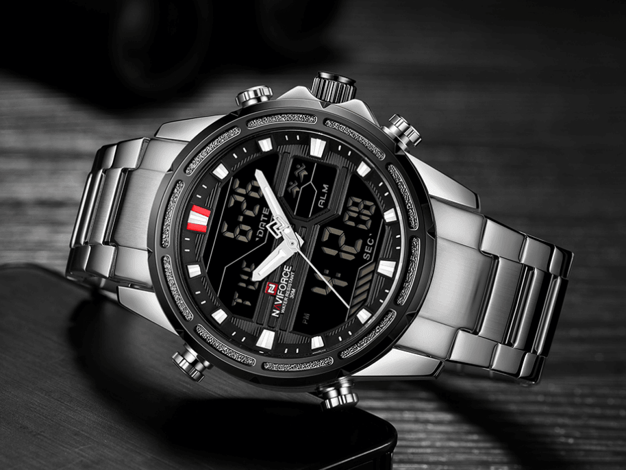 Mens Wrist Watch, Waterproof Analog Digital Watches Multifunction