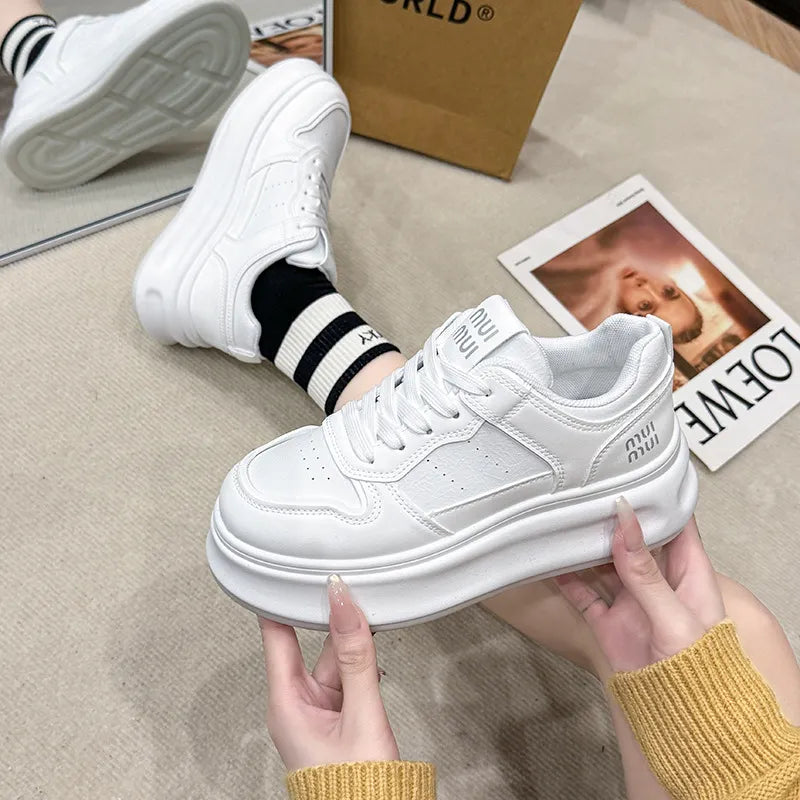 Round Toe Platform Sneakers