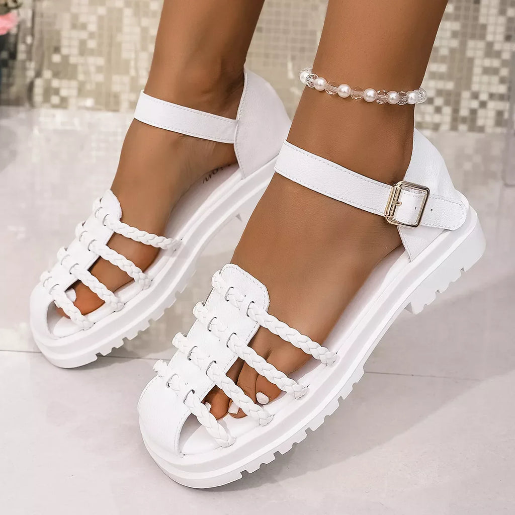 Round Toe Platform Sandals