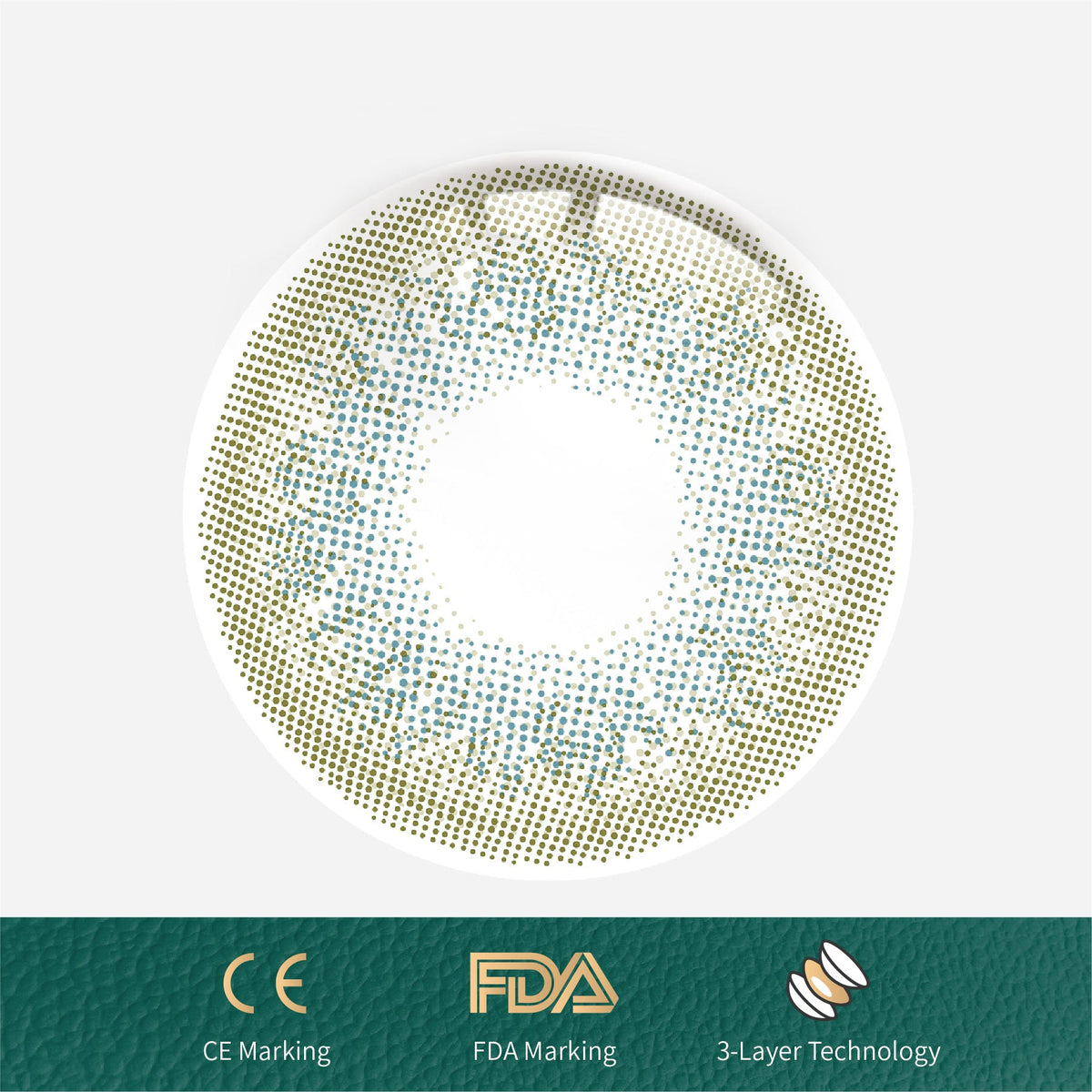 1Pcs FDA Certificate Eyes Beautiful Pupil Colorful Girl Cosplay Contact Lenses Green
