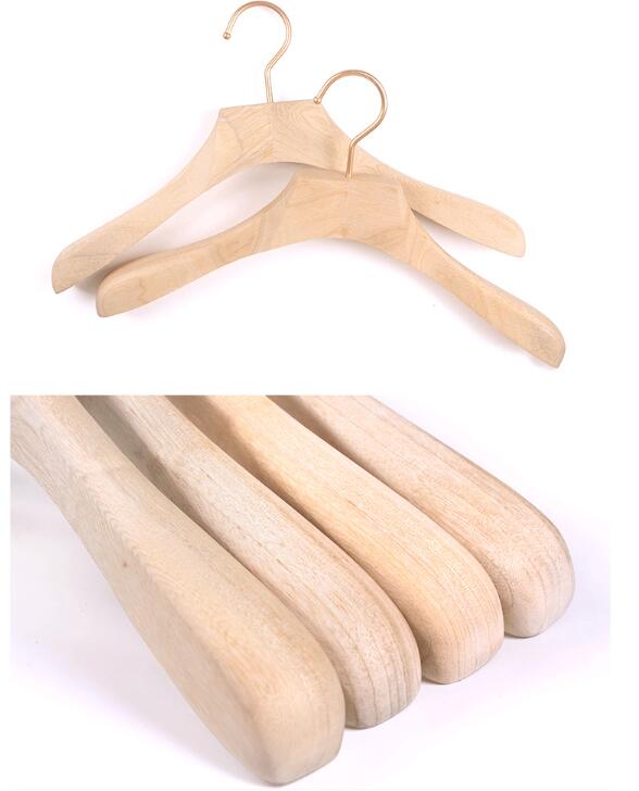 1PCS Household clothes hanging wooden anti-slip clothes rack