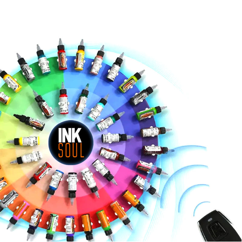 360° Tattoo Ink Display Turntable Wheel Rack