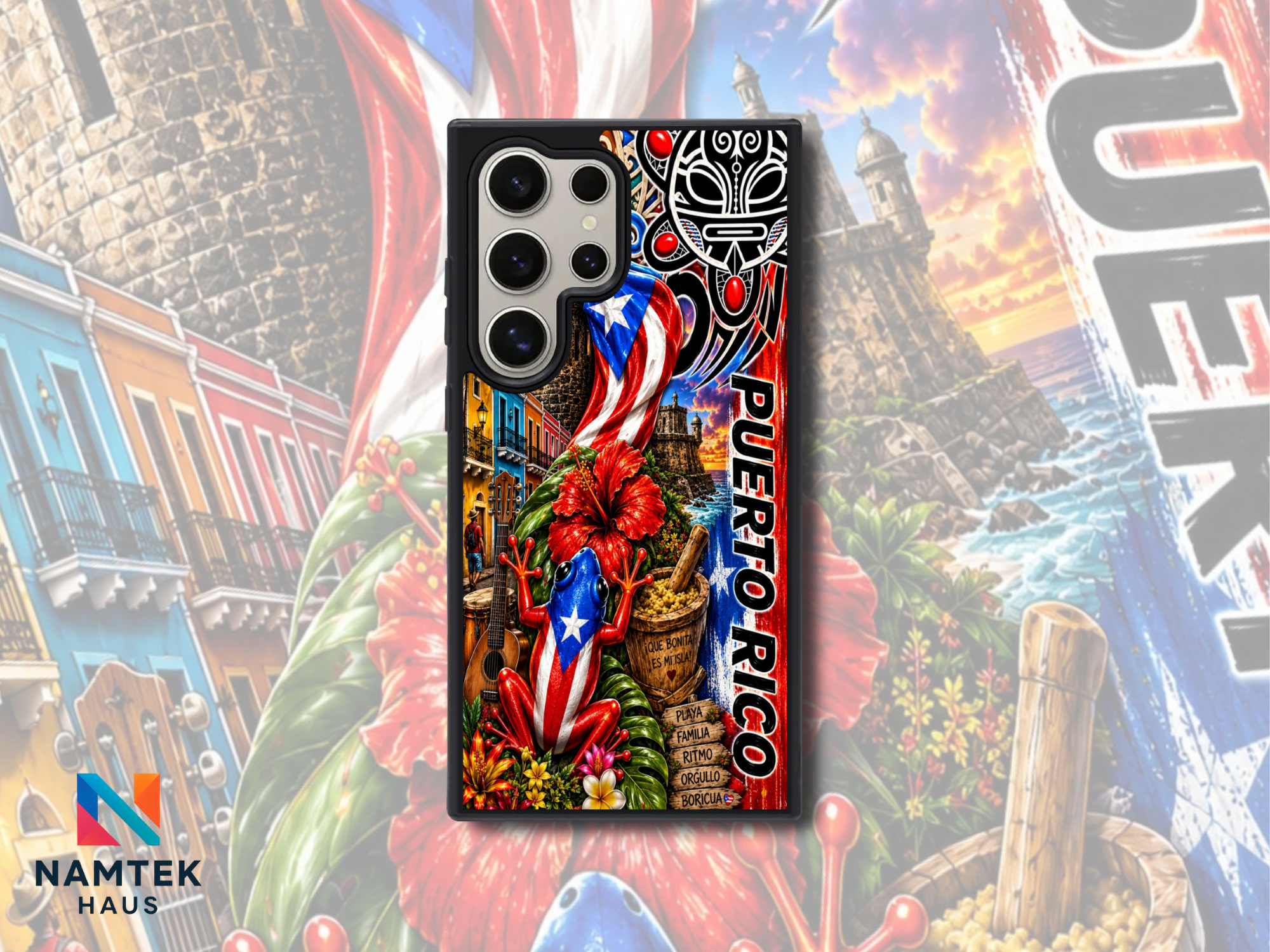 Puerto Rico Phone Case | Boricua Coquí Flag Tropical Protective Case