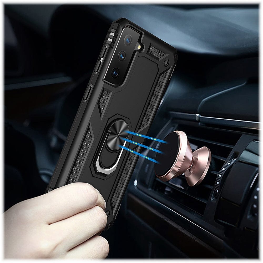 Black Military Kickstand Series Case Samsung Galaxy S21 FE 5G