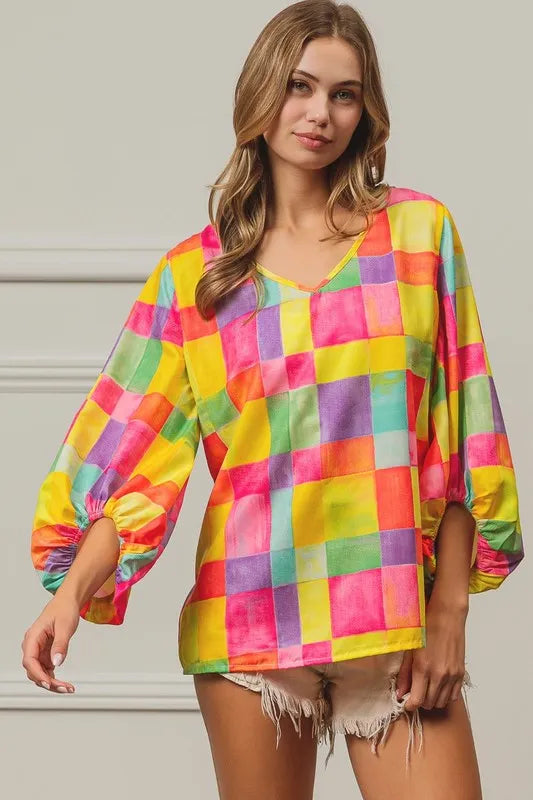 BiBi Multi Block Bubble Pop Ballon Top