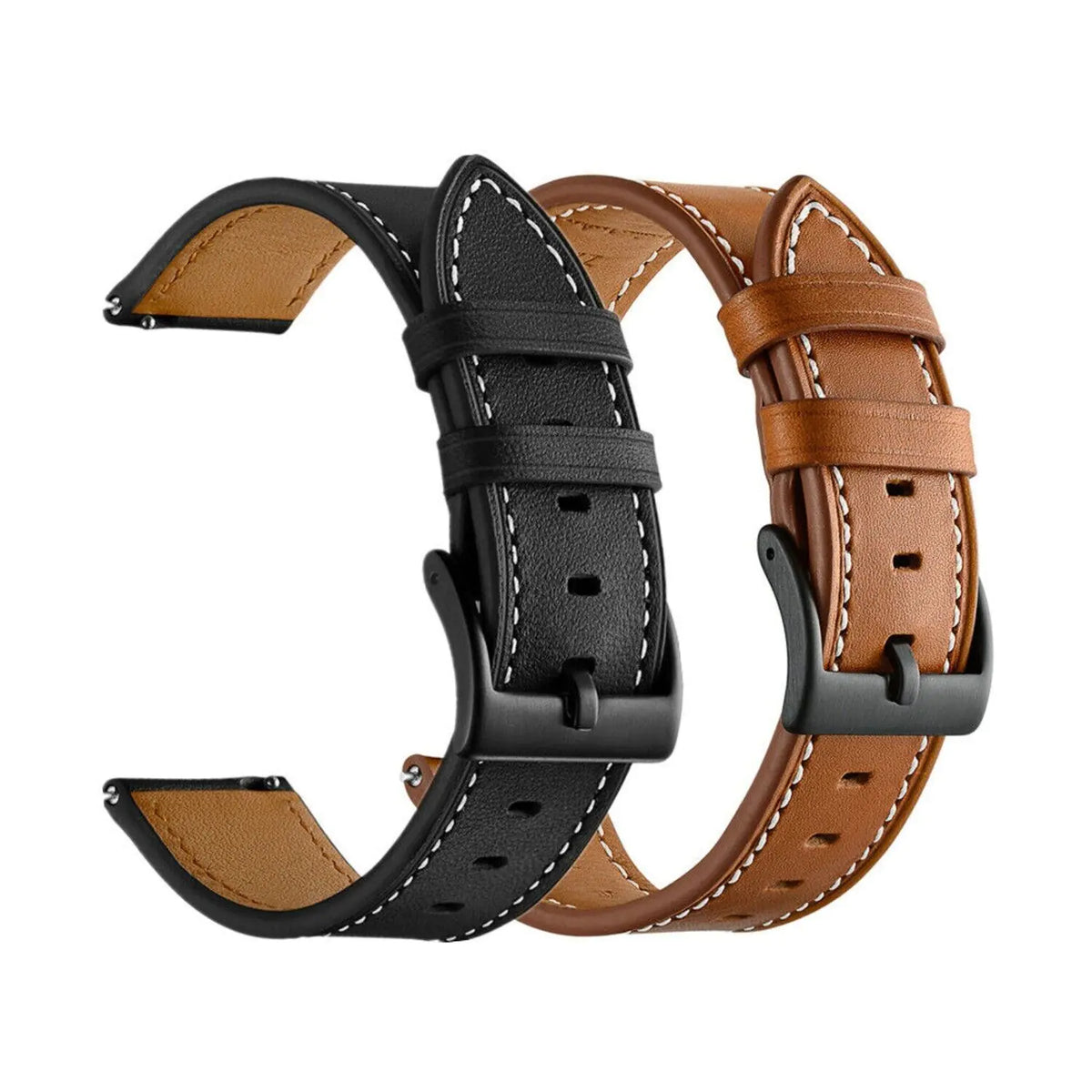18mm 20mm 22mm Classic Genuine Leather Watch Band Strap Quick