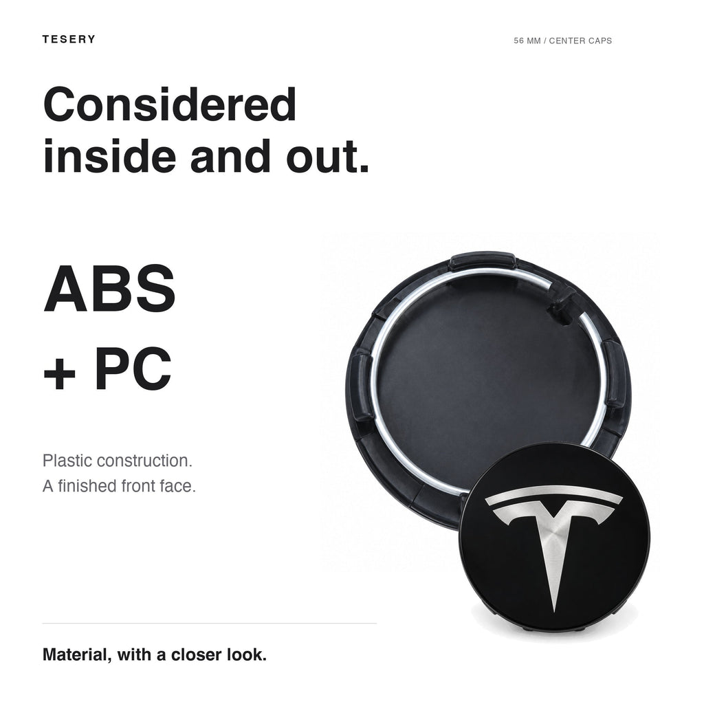 Pcs Hub Caps Covers Car Tesla Model 3/Y/S/X (diameter 56MM)