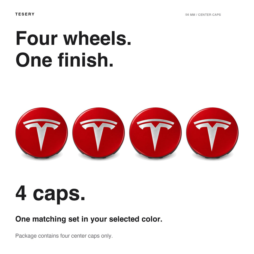 Pcs Hub Caps Covers Car Tesla Model 3/Y/S/X (diameter 56MM)
