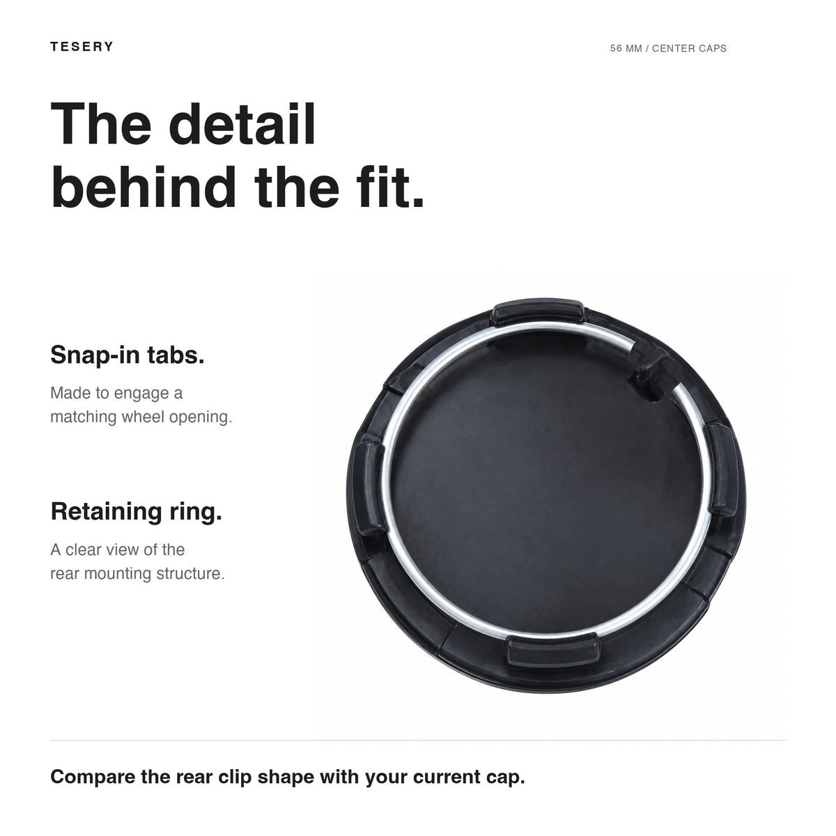 Pcs Hub Caps Covers Car Tesla Model 3/Y/S/X (diameter 56MM)