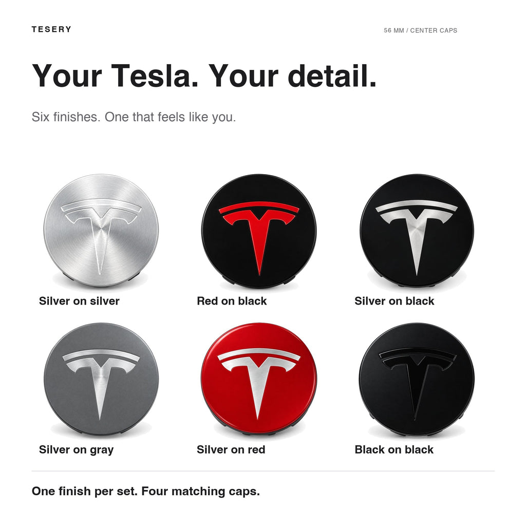 Pcs Hub Caps Covers Car Tesla Model 3/Y/S/X (diameter 56MM)