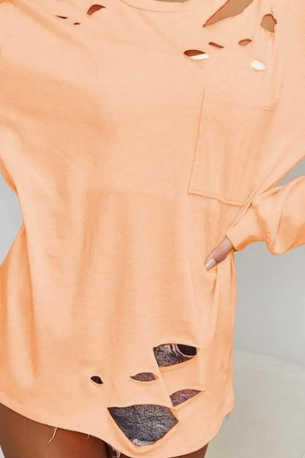 BiBi Triblend with Laser Cut Detailed T-Shirt